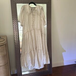 Zara flowy peasant doen style dress